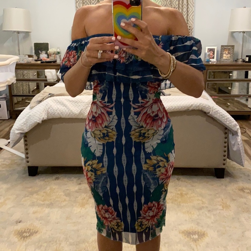 Fitted off the shoulder dress